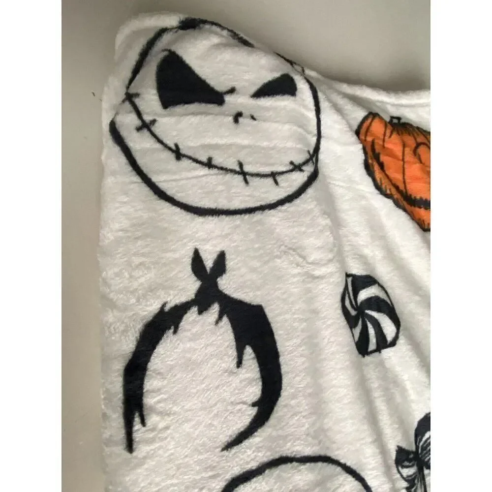 Nightmare Before Christmas Plush Throw Blanket 50X70” Jack Skellington Pumpkin‎